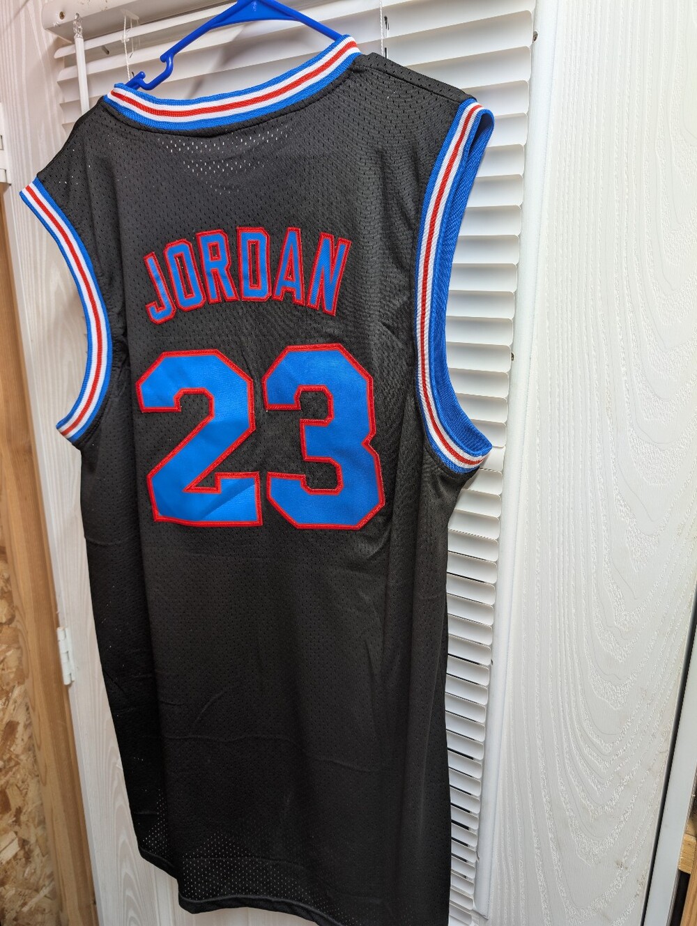 1-Black Basketball Jersey with Blue & Red '23'